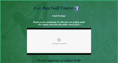 Desktop Screenshot of foxrungolfcourse.net